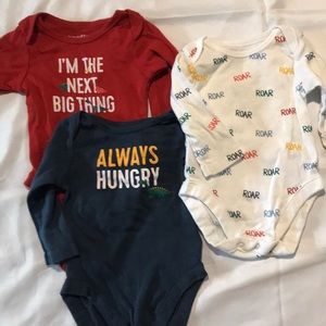 Dinosaur Onesies 0-3 Months